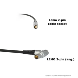 SiQuell-Lemo 2-pin Extension Cable 3m (angled)-SiQ.LE2a.2.LE2cs