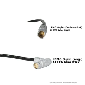 SiQuell-Power extension cable ARRI ALEXA Mini (LF) | AMIRA | ALEXA 35 (angled)-SiQ.L8Pa.2.L8Pcs