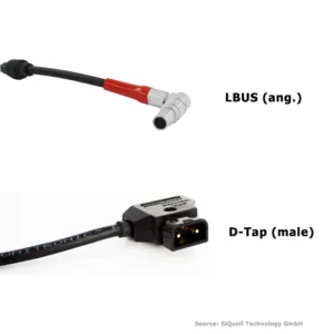 SiQuell-Powercable D-Tap (m.) - LBUS (angled)-SiQ.DTm.2.Lba