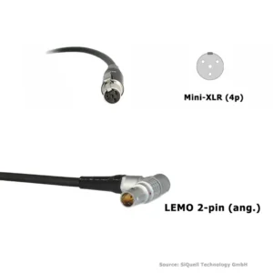 SiQuell-Powercable Lemo 2-pin (ang.) to TVLogic (Mini-XLR/4-pin)-SiQ.LE2a.2.MXLR