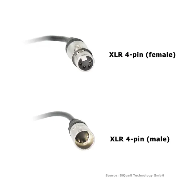 SiQuell-PWR extension cable XLR 4-pin (m) - XLR 4-pin (f)-SiQ.XLR4m.2.XLR4f