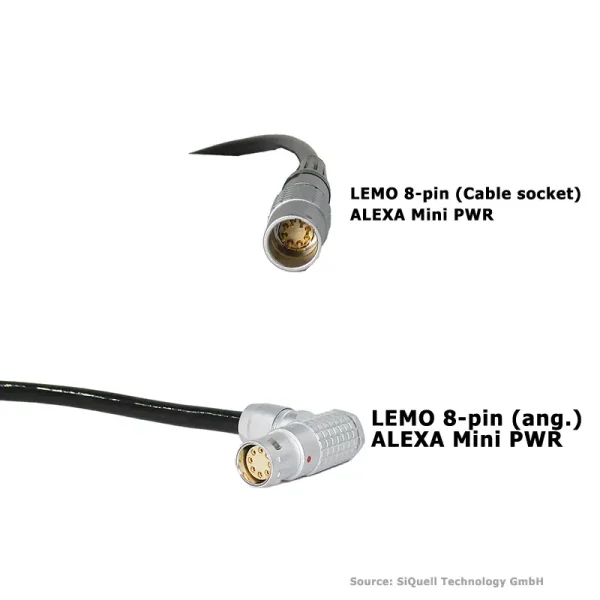 SiQuell-Power extension cable ARRI ALEXA Mini (LF) | AMIRA | ALEXA 35 (angled)-SiQ.L8Pa.2.L8Pcs