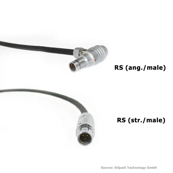SiQuell-Powercable RS 3-pin (ang./male) to RS 3-pin (str./male)-SiQ.RSma.2.RSms